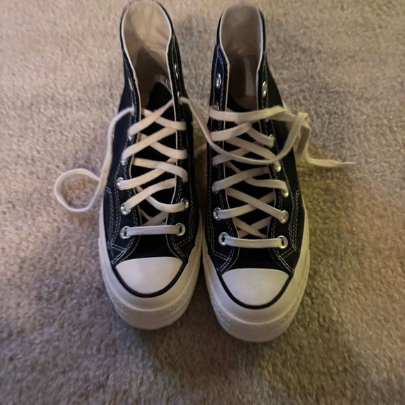 70s retro Converse Black High-Top Sneakers - Picture 2 of 6